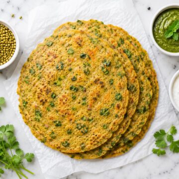 high protein moong dal chilla
