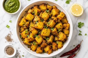 air fryer Bombay potatoes