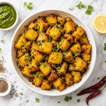 air fryer Bombay potatoes