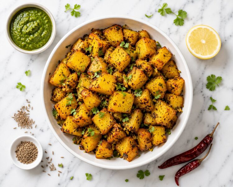 air fryer Bombay potatoes
