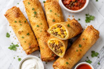 cheesy breakfast egg rolls