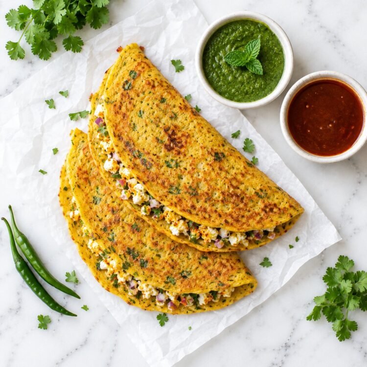 paneer besan chilla recipe
