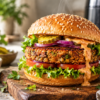 air fryer tofu burger